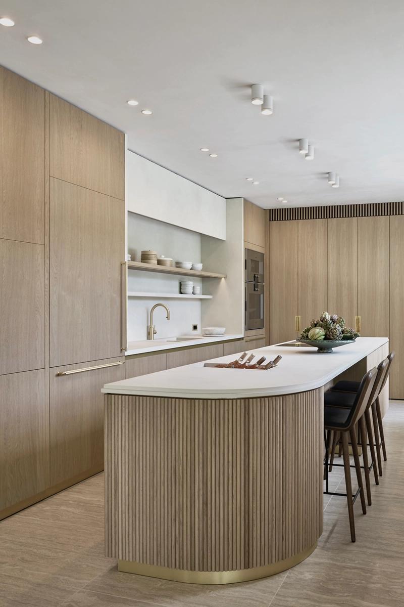 Wooden kitchen island