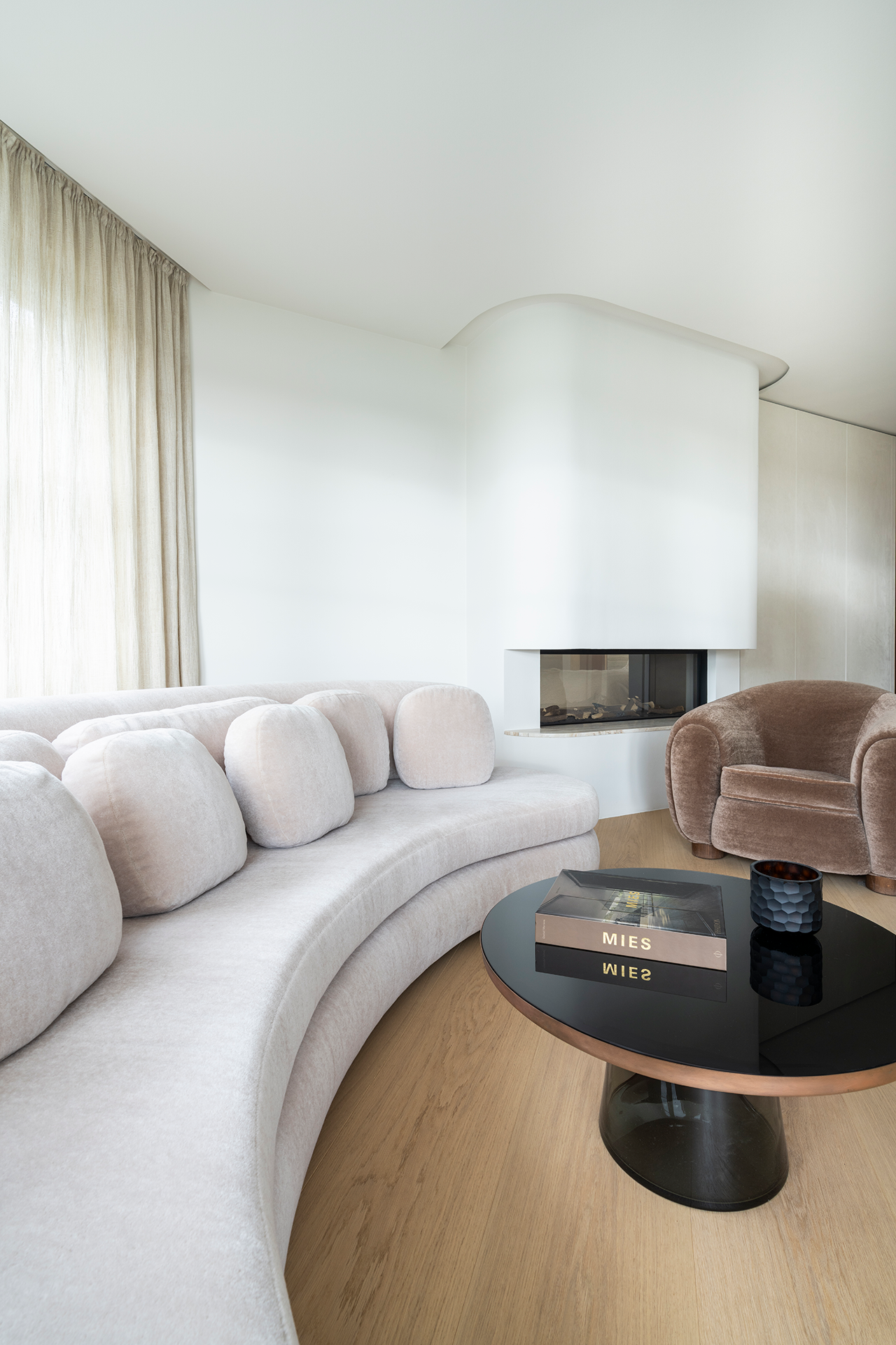 curved sofa