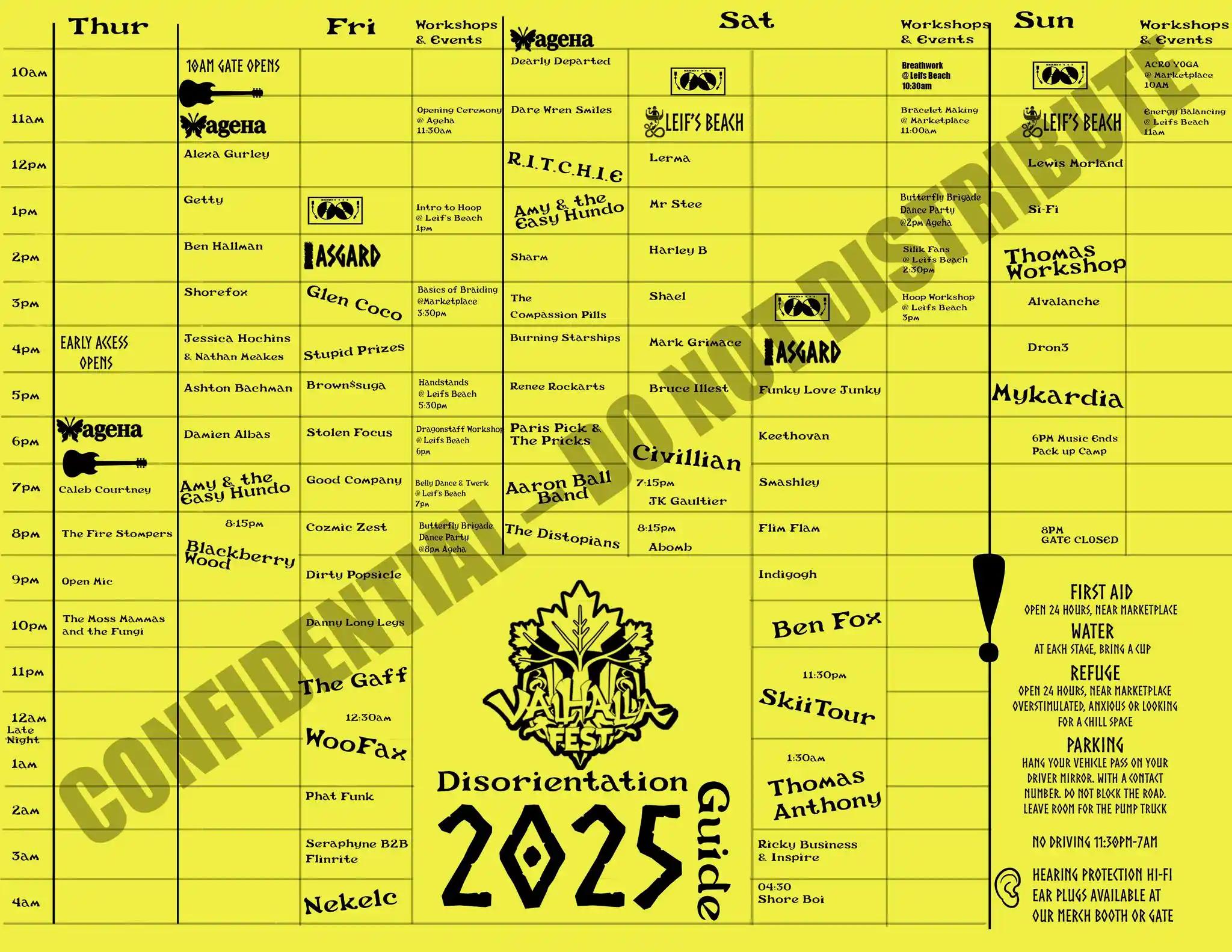 Disorientation Guide for ValhallaFest 2025