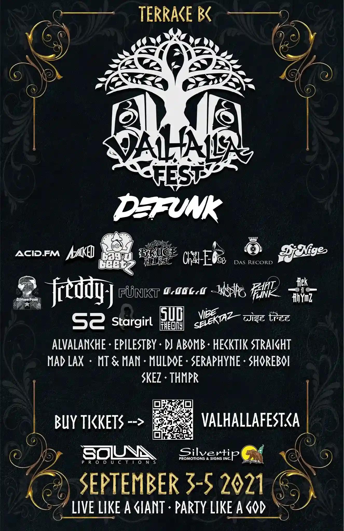 ValhallaFest 2021 lineups poster