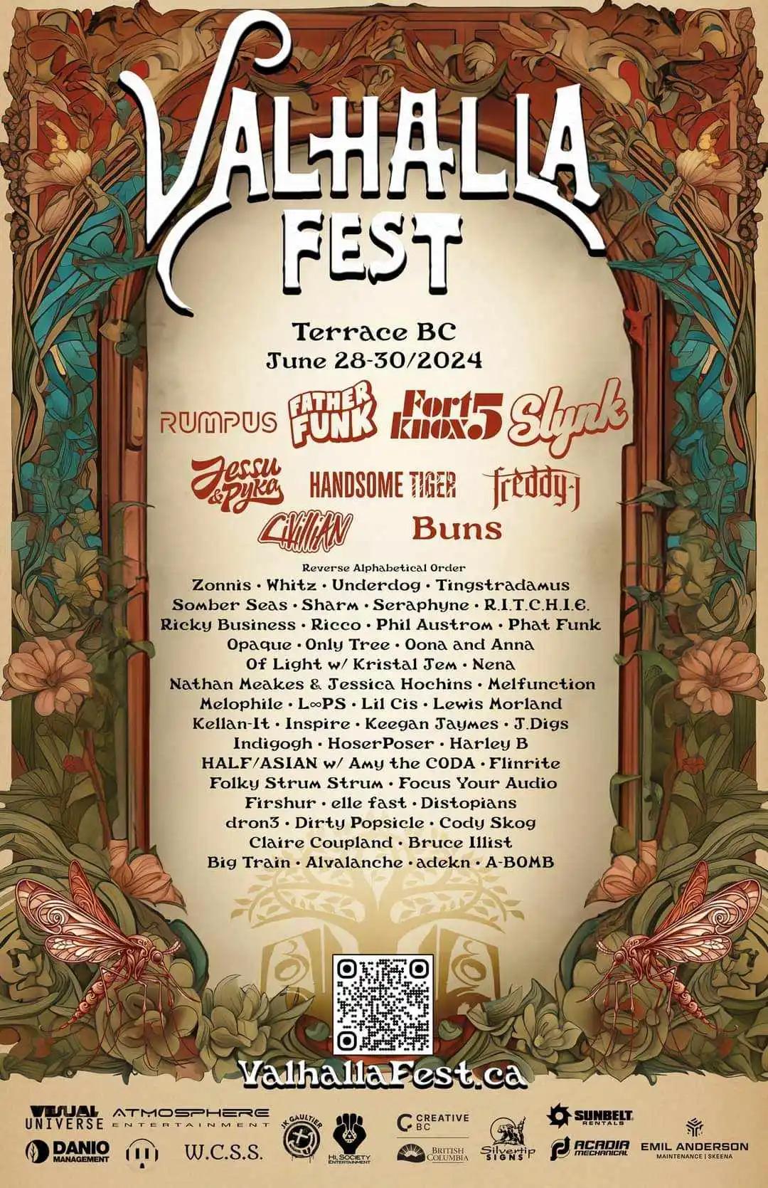 ValhallaFest 2024 lineups poster