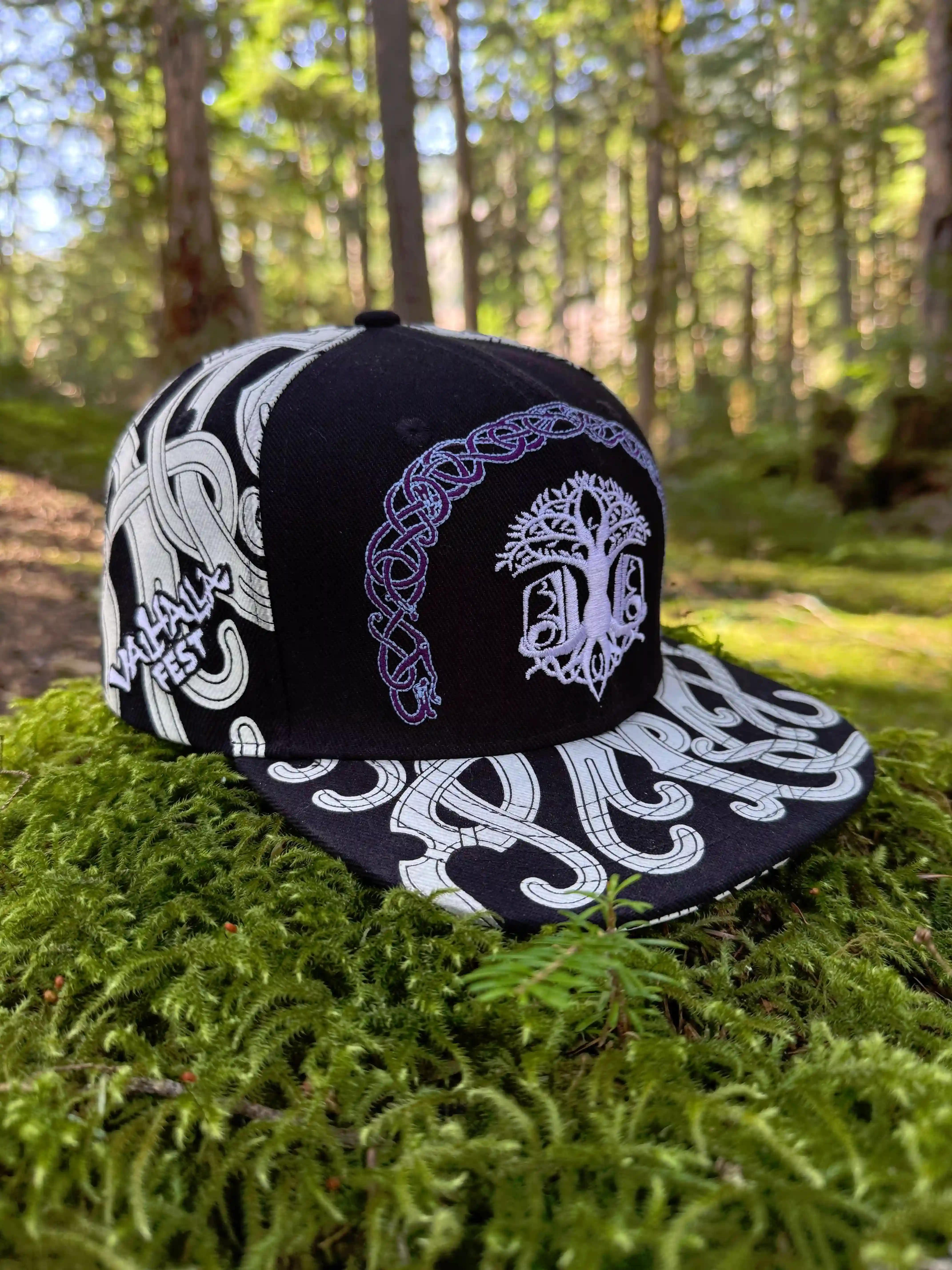ValhallaFest glow-in-the-dark hat with Celtic design