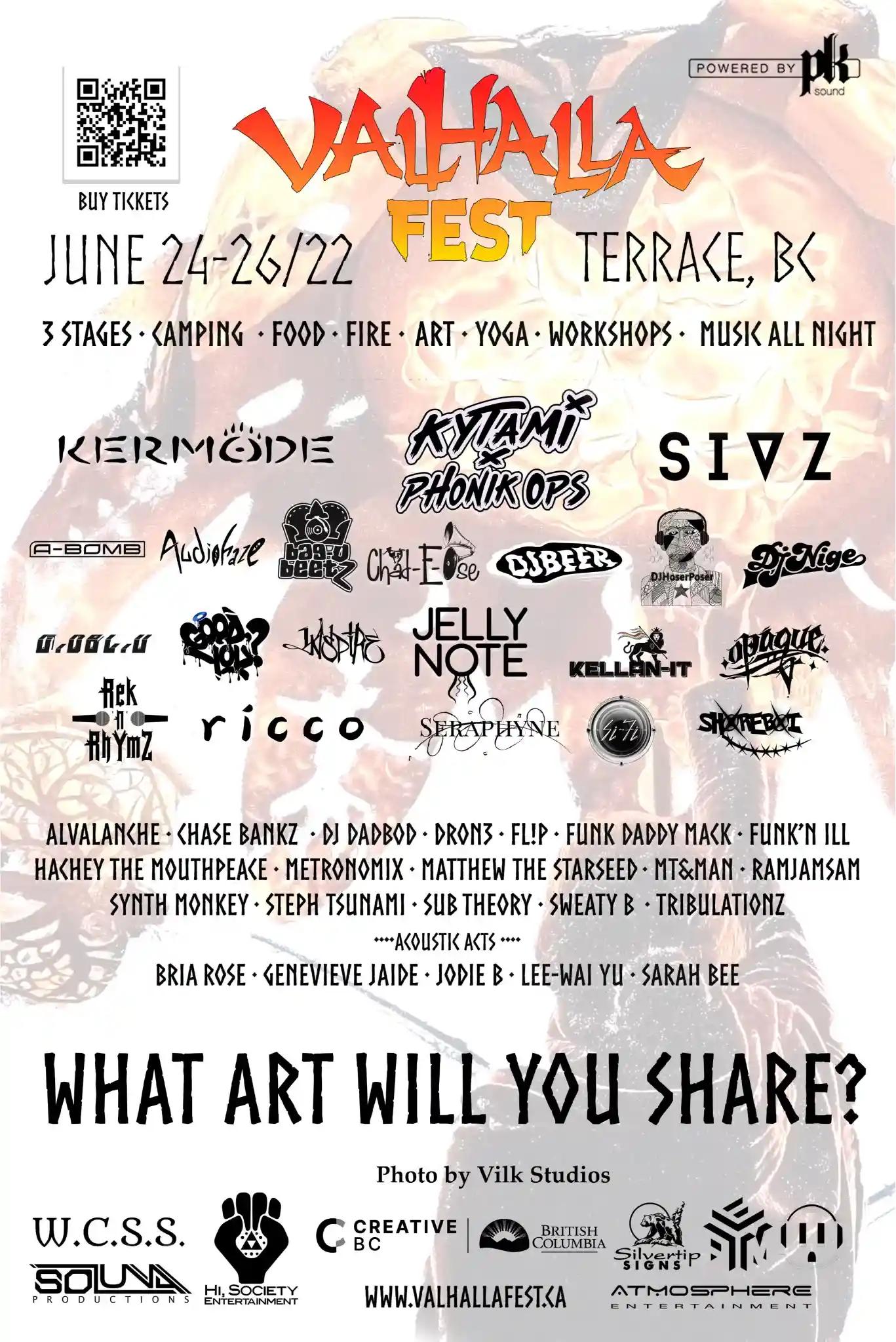 ValhallaFest 2022 lineups poster