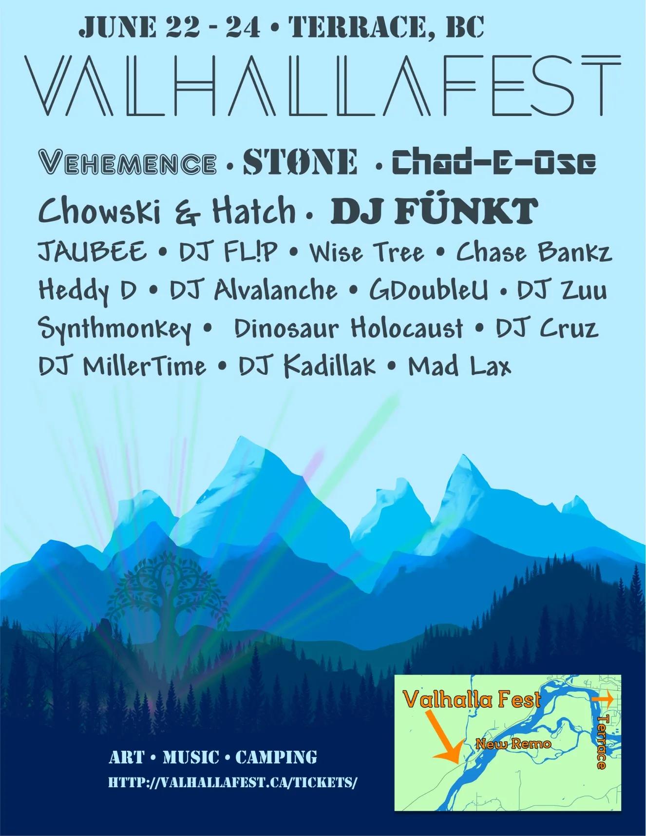 ValhallaFest 2018 lineups poster
