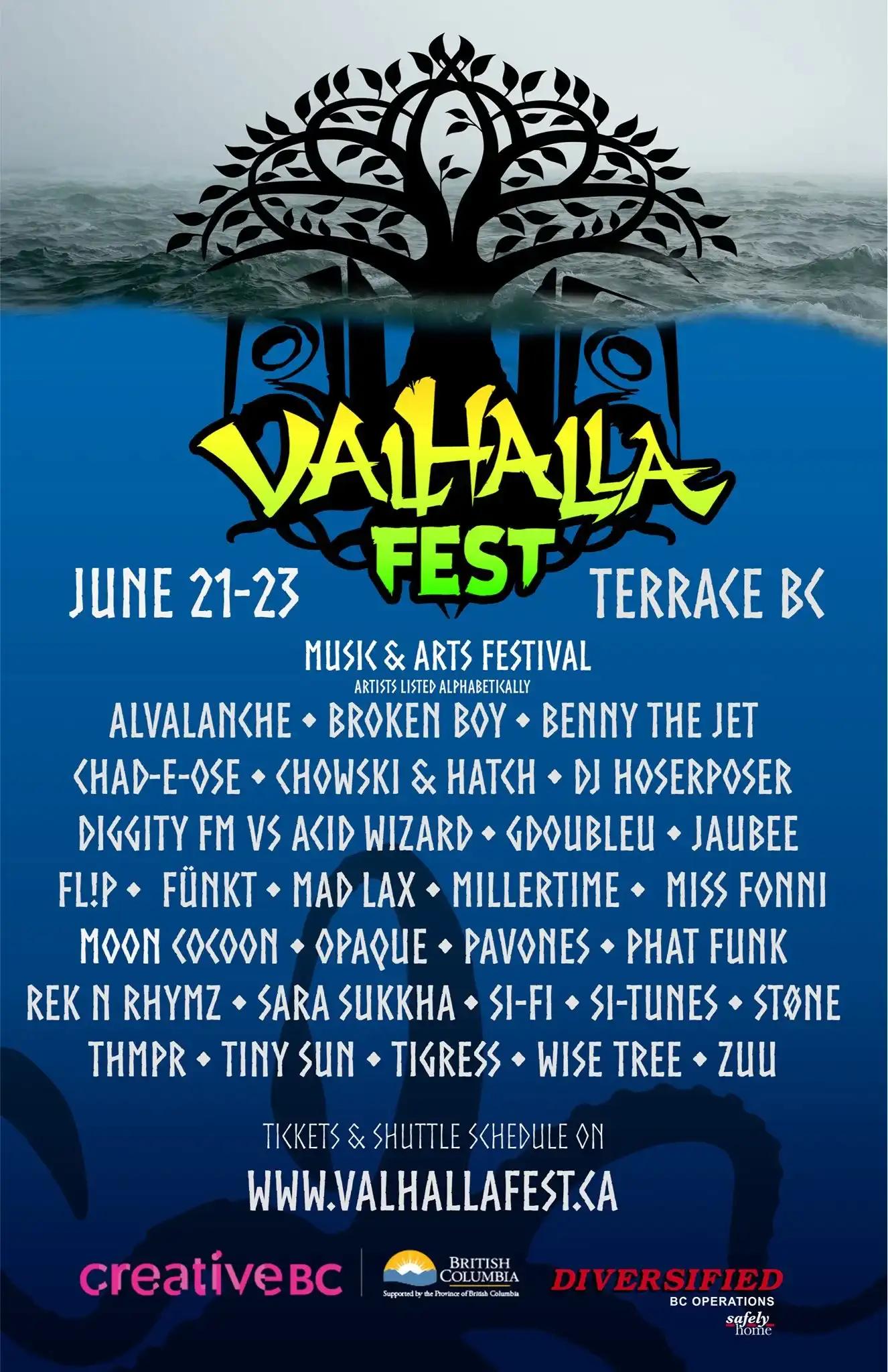 ValhallaFest 2019 lineups poster