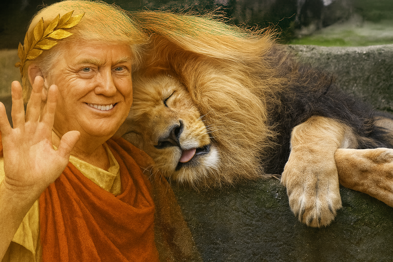 Trump Declares Himself Caesar After Failed Papal Bid, Announces White House UFC Gladiator-Style Games for America's 250th