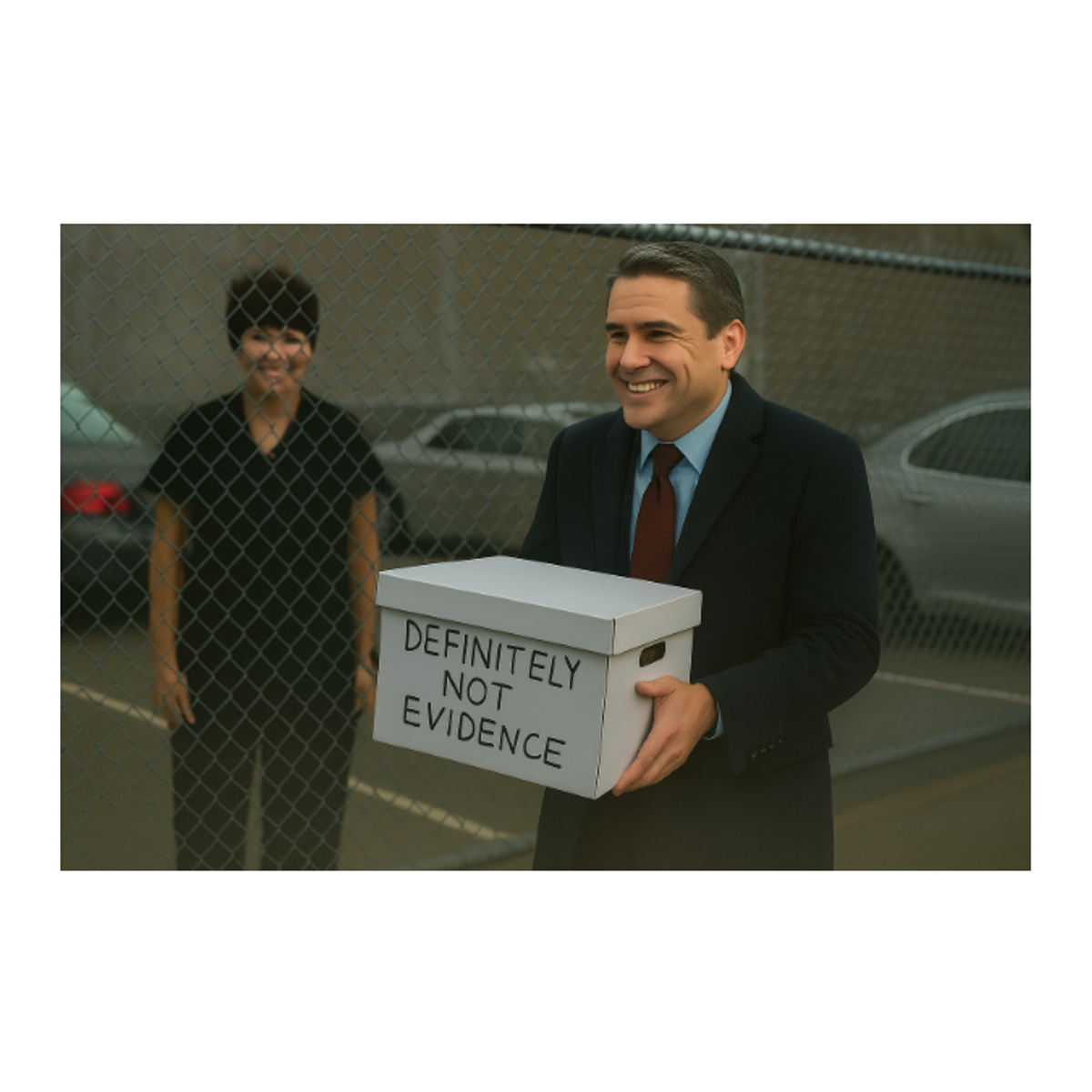 EXCLUSIVE: DOJ Deputy Attorney General Todd Blanche Emerges from Maxwell Meeting Carrying Mysterious "Truth Box," Claims All Epstein Evidence is "Fake News" Image