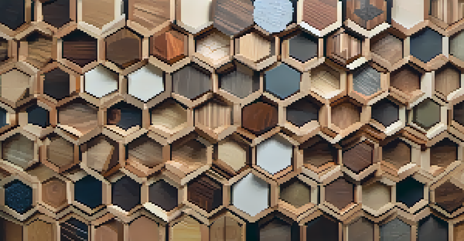 An arrangement of different wood samples for ukuleles, labeled and displayed on a neutral background.