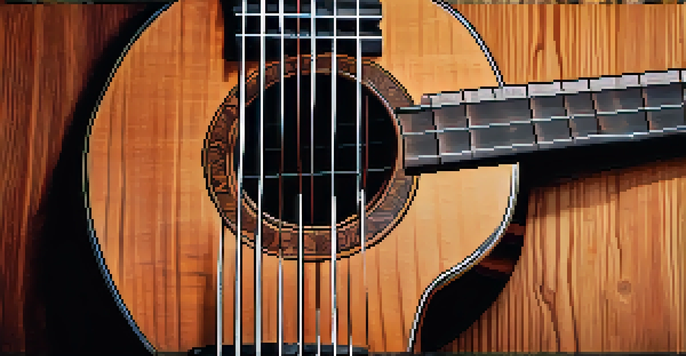 A close-up of a ukulele with different types of strings displayed next to it, illuminated by soft natural light.