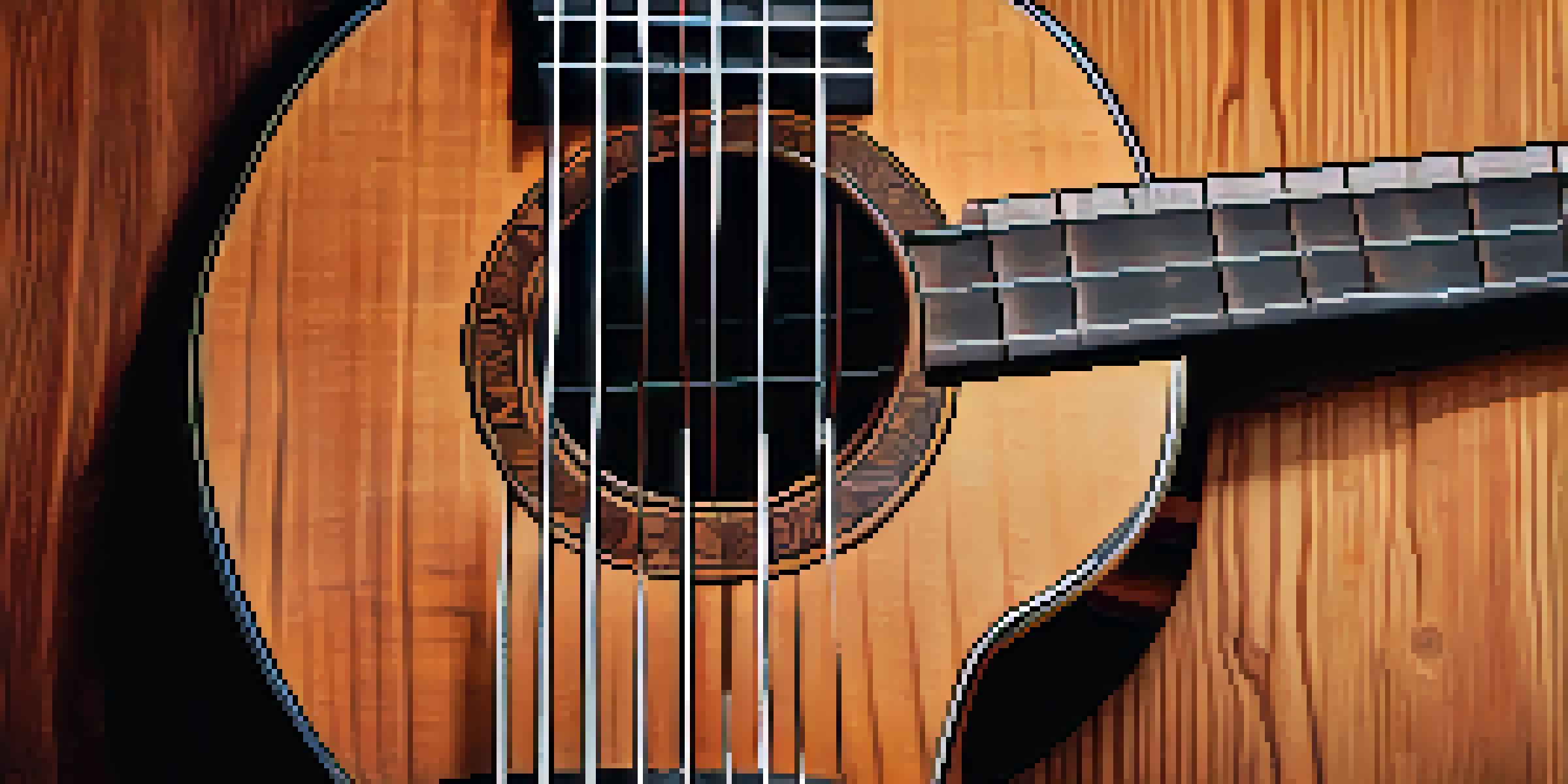 A close-up of a ukulele with different types of strings displayed next to it, illuminated by soft natural light.