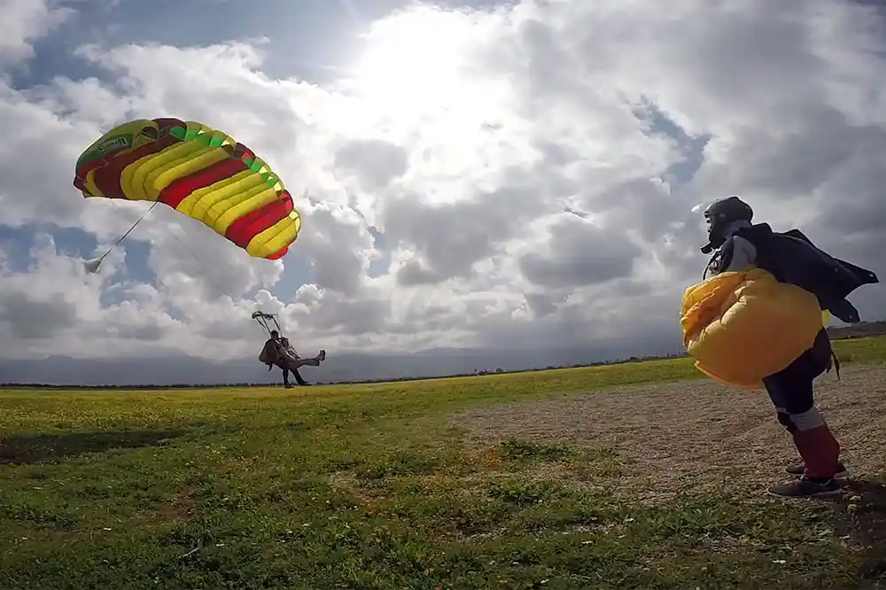 Atterrissage en parachute