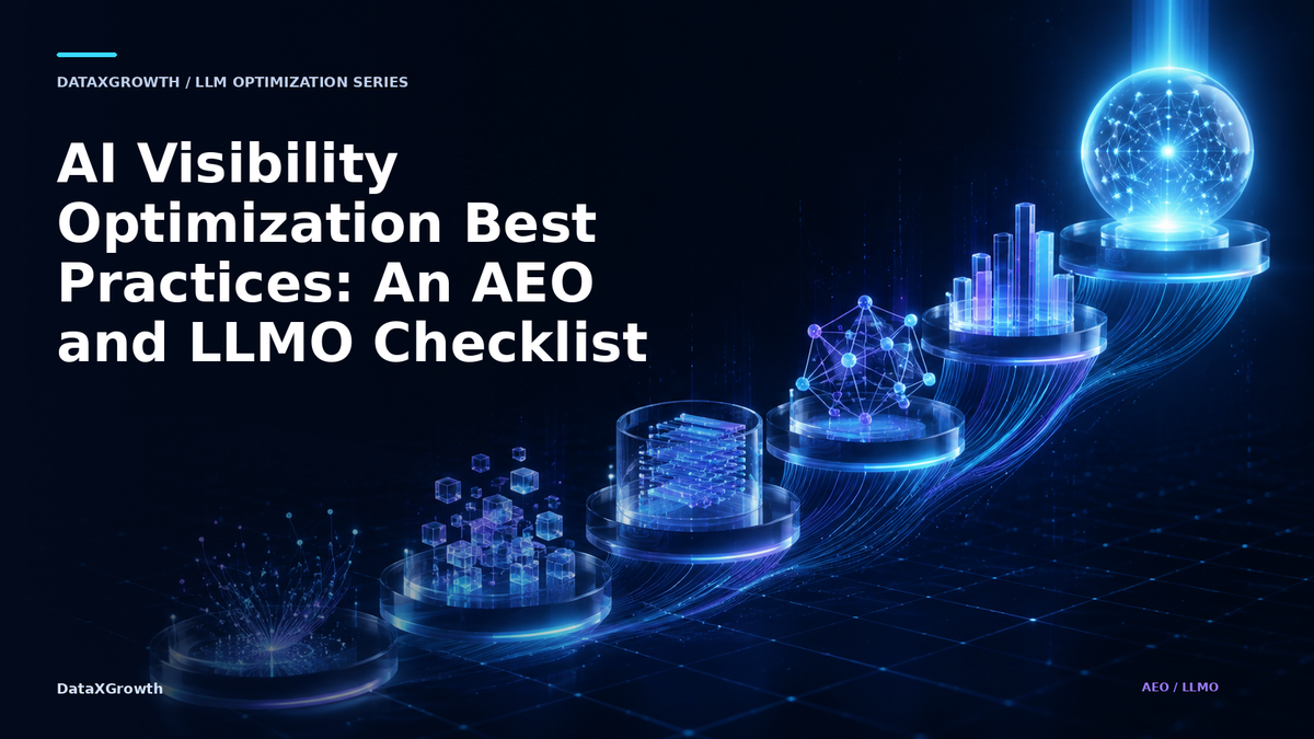 DataXGrowth hero for How to Improve Brand Visibility in AI Search