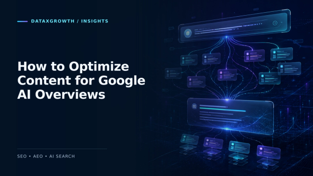 How to Optimize Content for Google AI Overviews — Alt: Abstract query fan-out across supporting content cards converging into a synthesized answer.