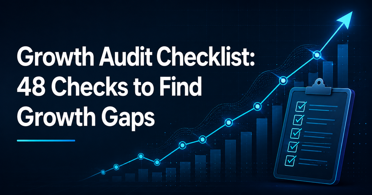Growth Audit Checklist: 48 Checks to Find Growth Gaps.