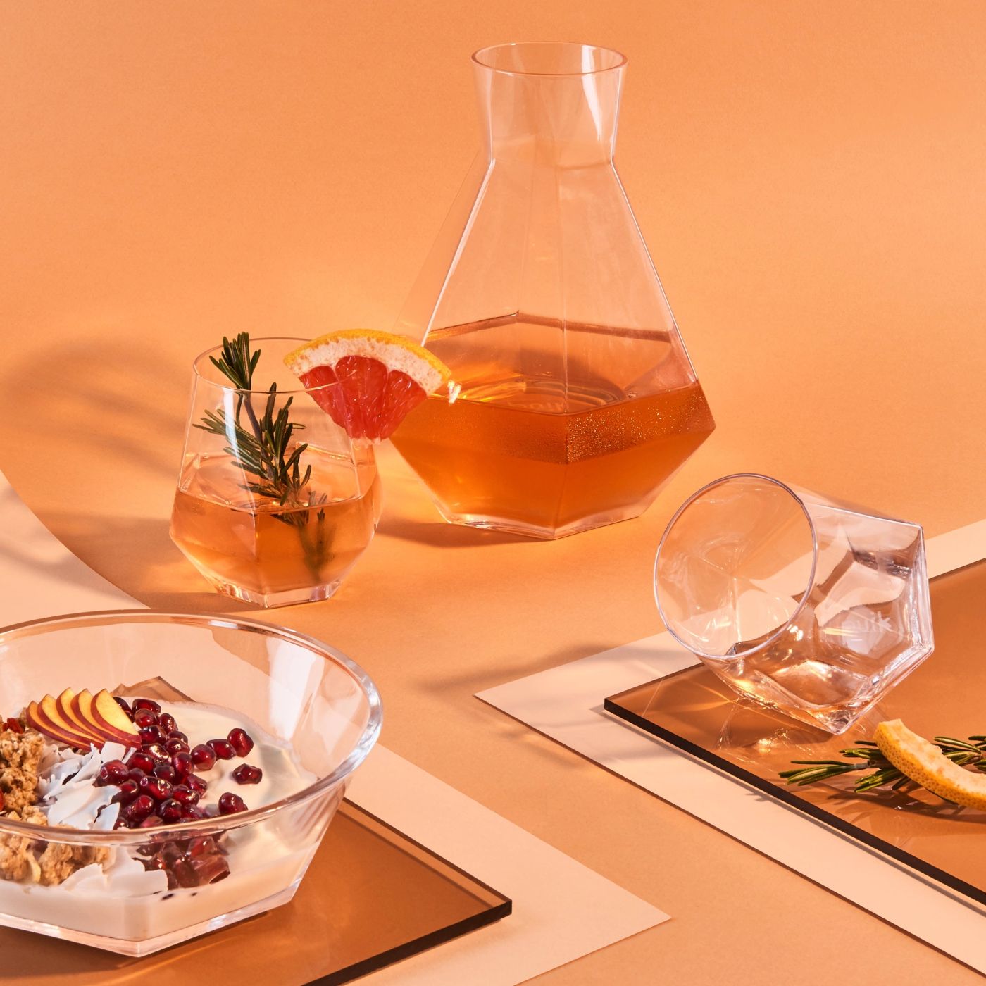 Glassware from Puik Design, the studio's own label