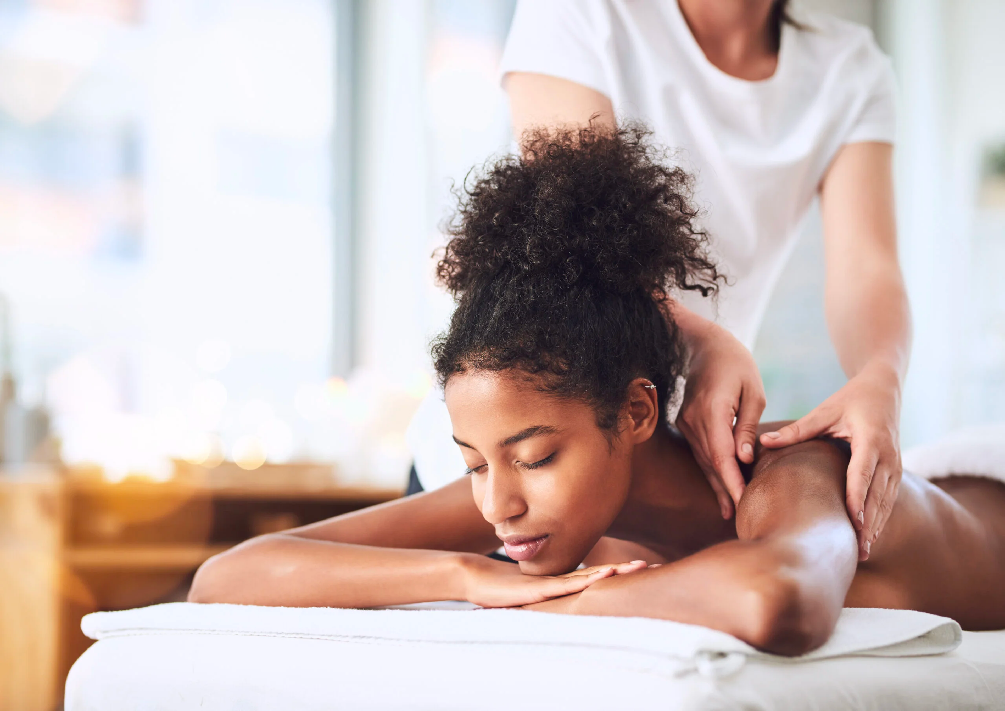 Woman getting a massage