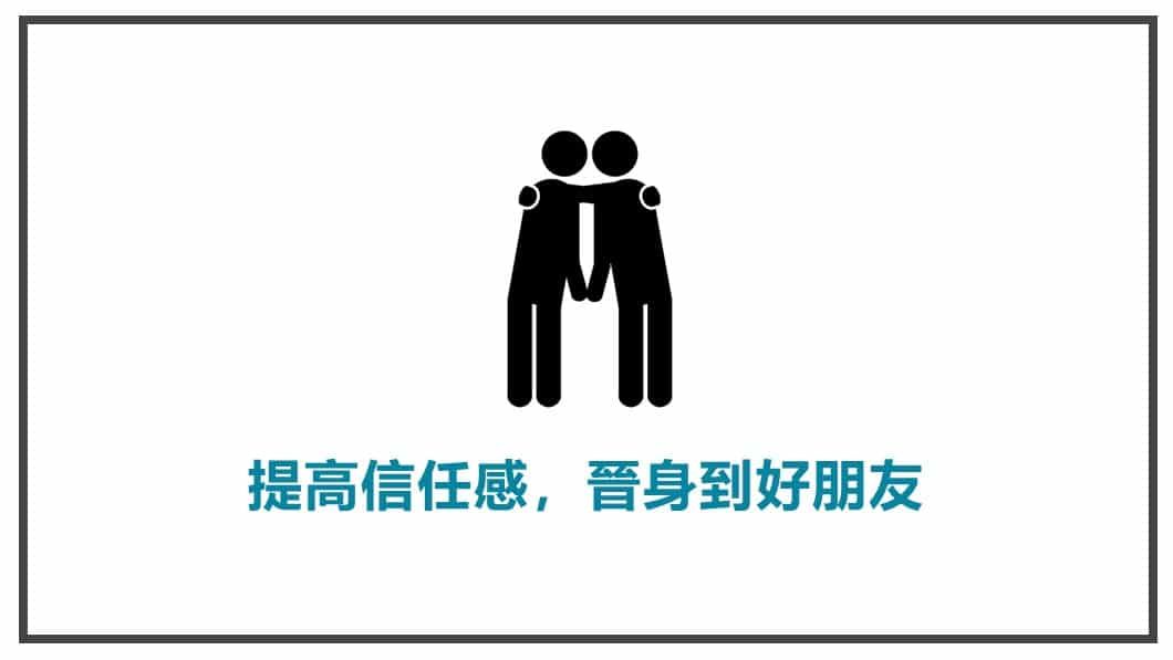 流量溫度-你的目的就是要想辦法提高信任感,從普通朋友晉身到好朋友