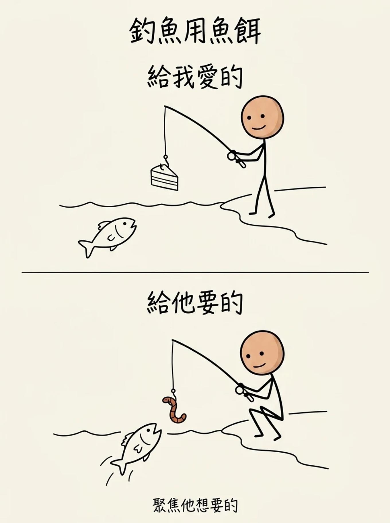 釣魚要用魚想要的魚餌，不是你愛吃的蛋糕：說服的關鍵是聚焦對方想要什麼