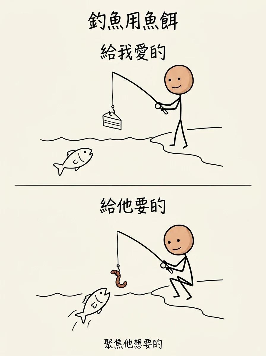 釣魚要用魚想要的魚餌,不是你愛吃的蛋糕:說服的關鍵是聚焦對方想要什麼