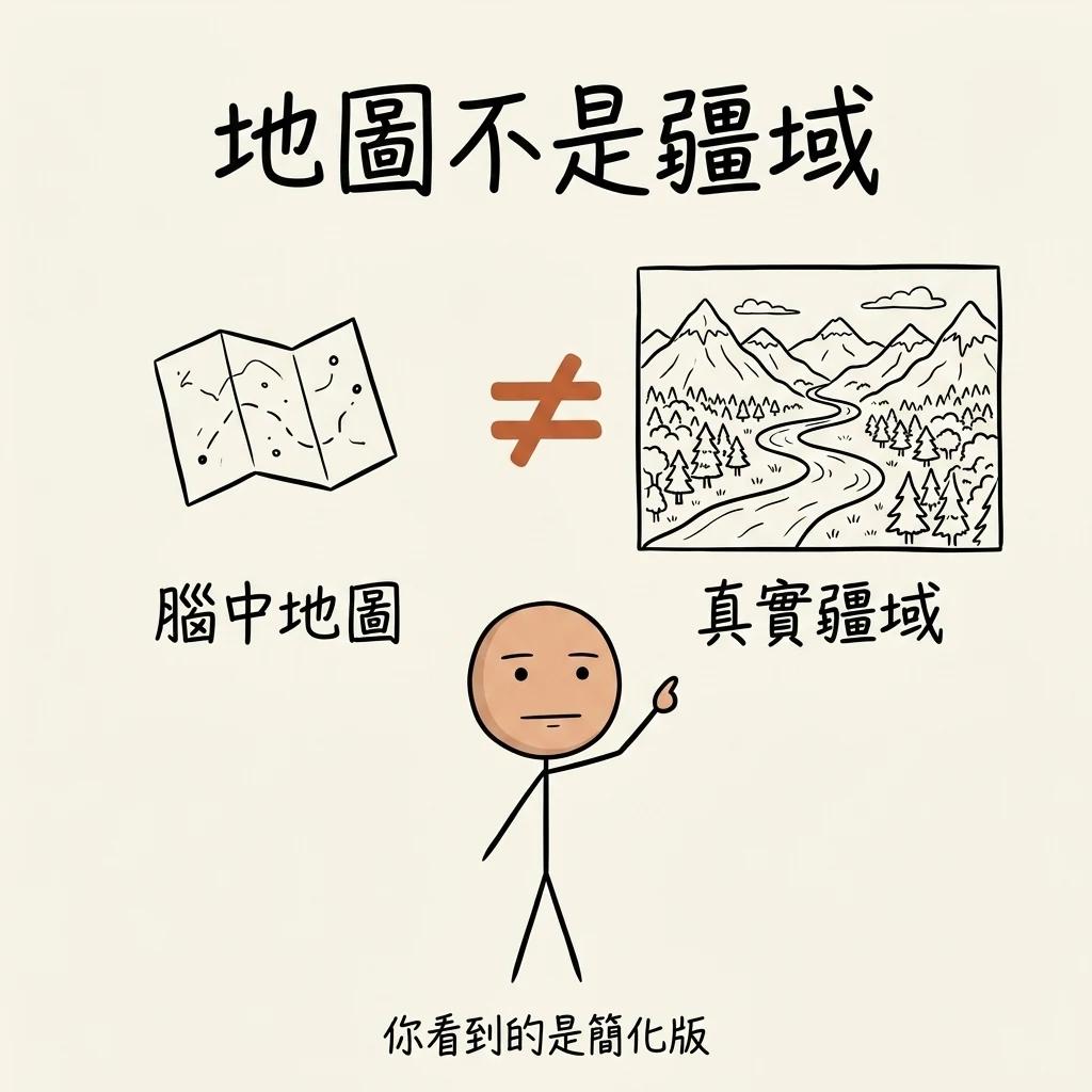 NLP 地圖不等於疆域:大腦感知的是簡化過的腦中地圖,不是真實疆域