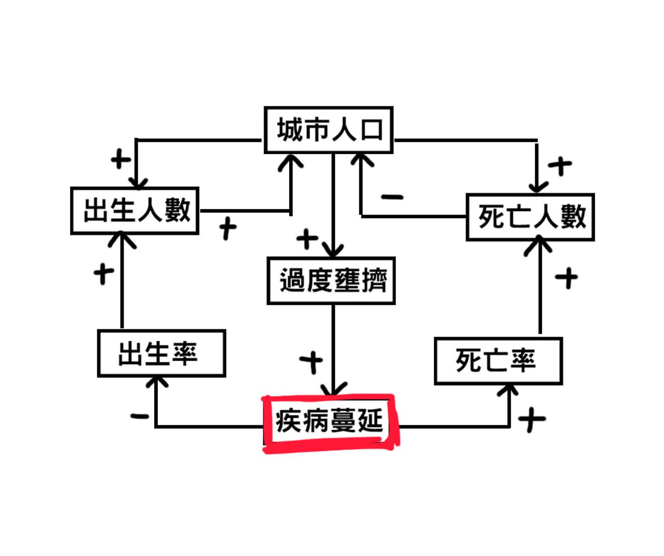 因果環圖第四步：疾病蔓延調節迴路