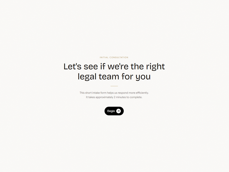 A custom funnel that qualifies clients before the first call