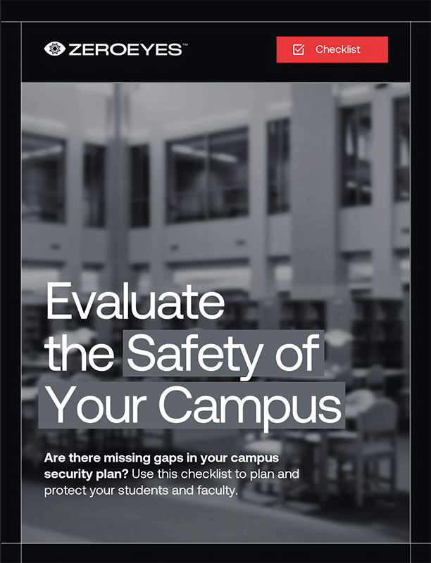a black and white poster that says " evaluate the safety of your campus "