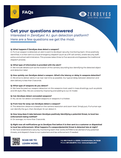 Zero Eyes FAQs Brochure