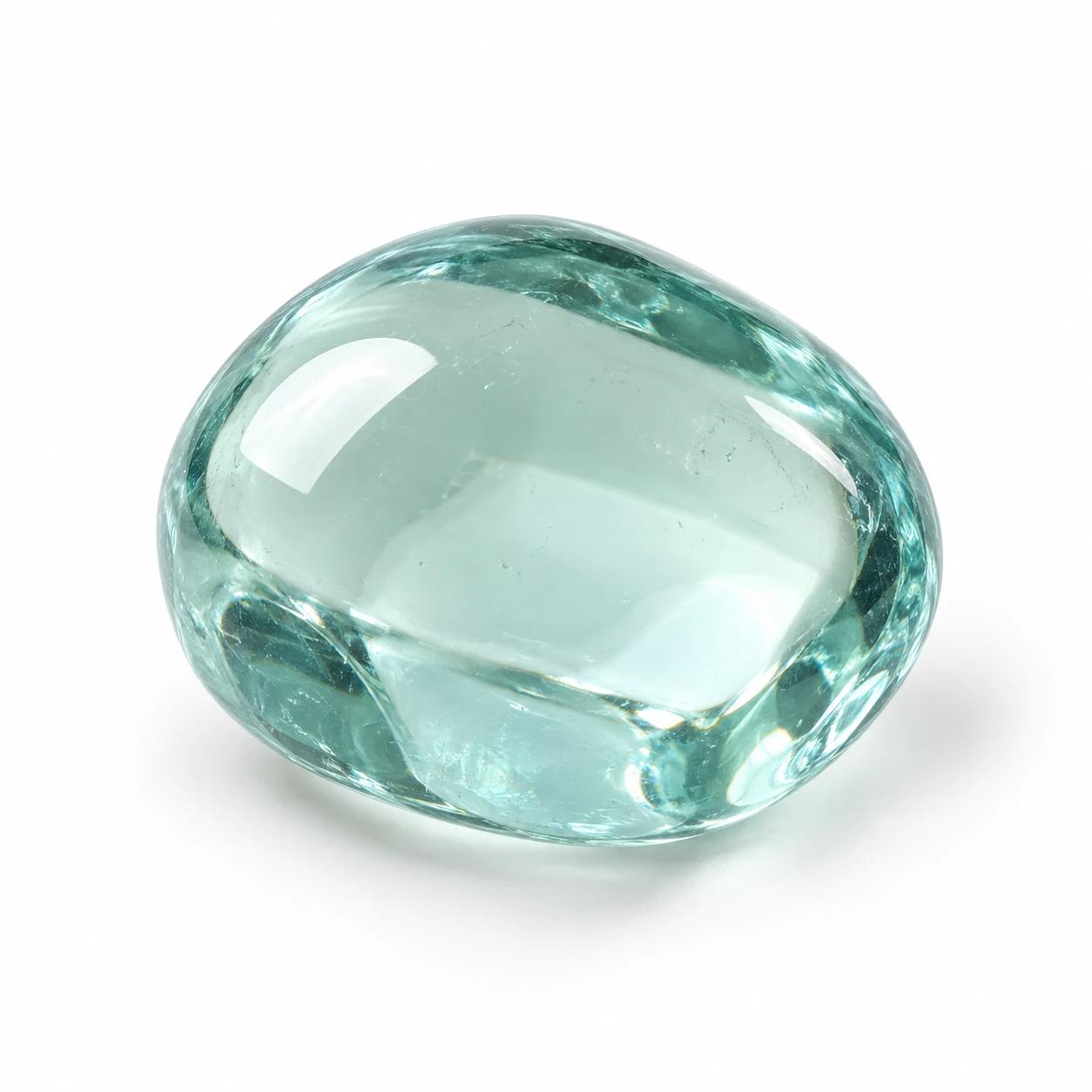 Lichtblauwe Blue Light Obsidiaan handelssteen of glassteen