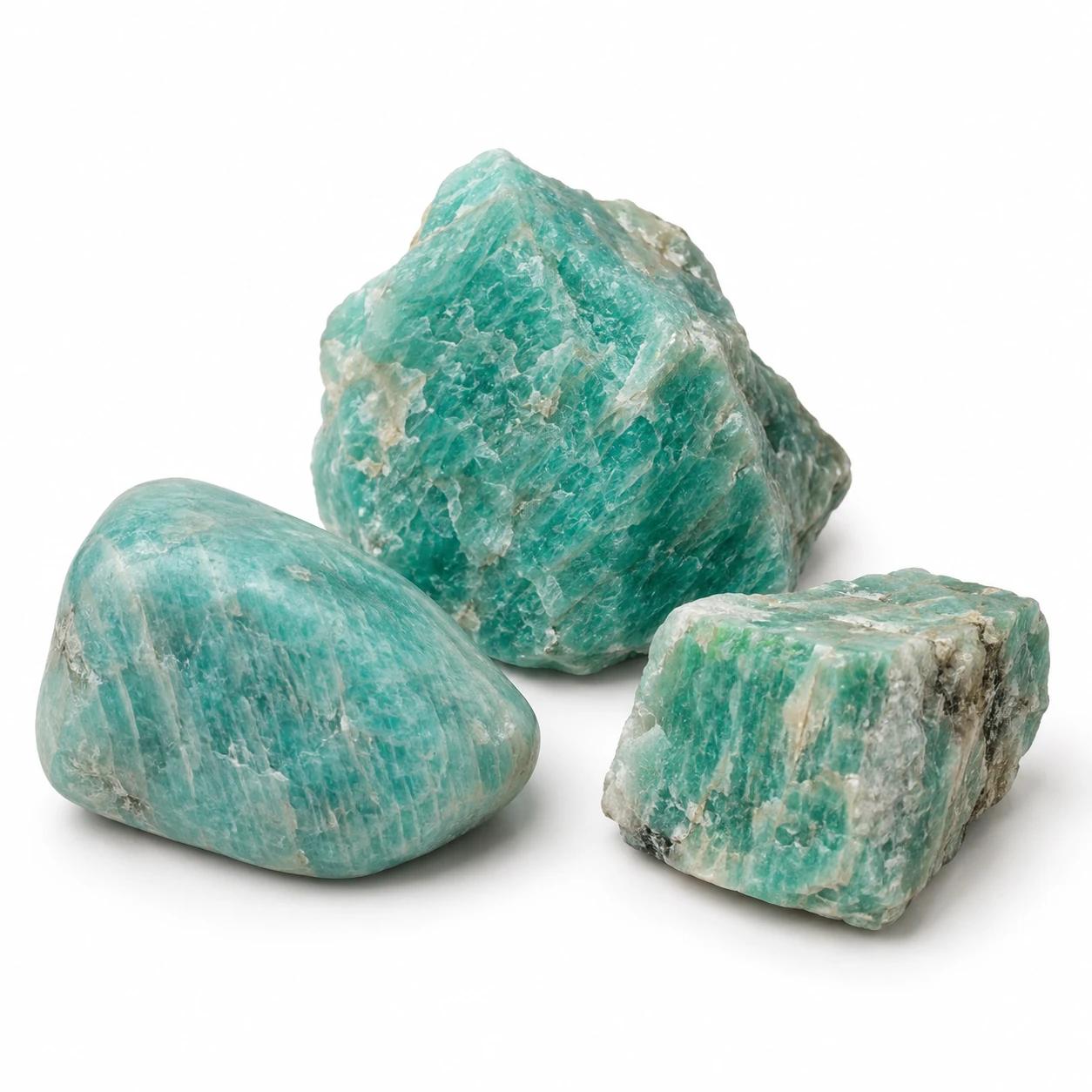 Gepolijste blauwgroene amazoniet knuffelsteen
