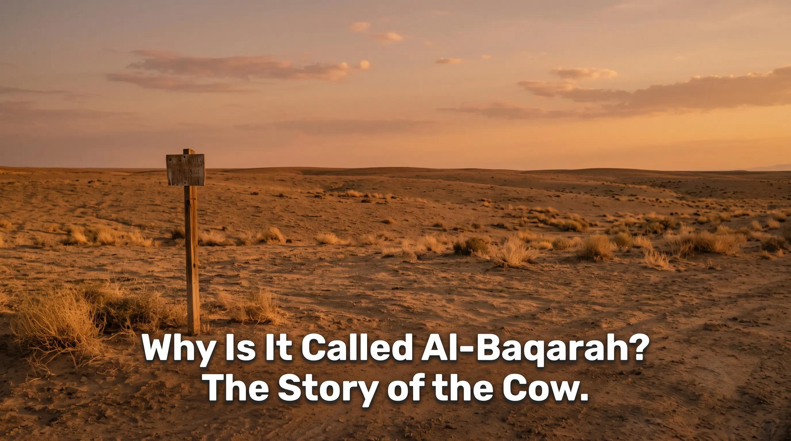 Why Is It Called Al-Baqarah? The Story of the Cow