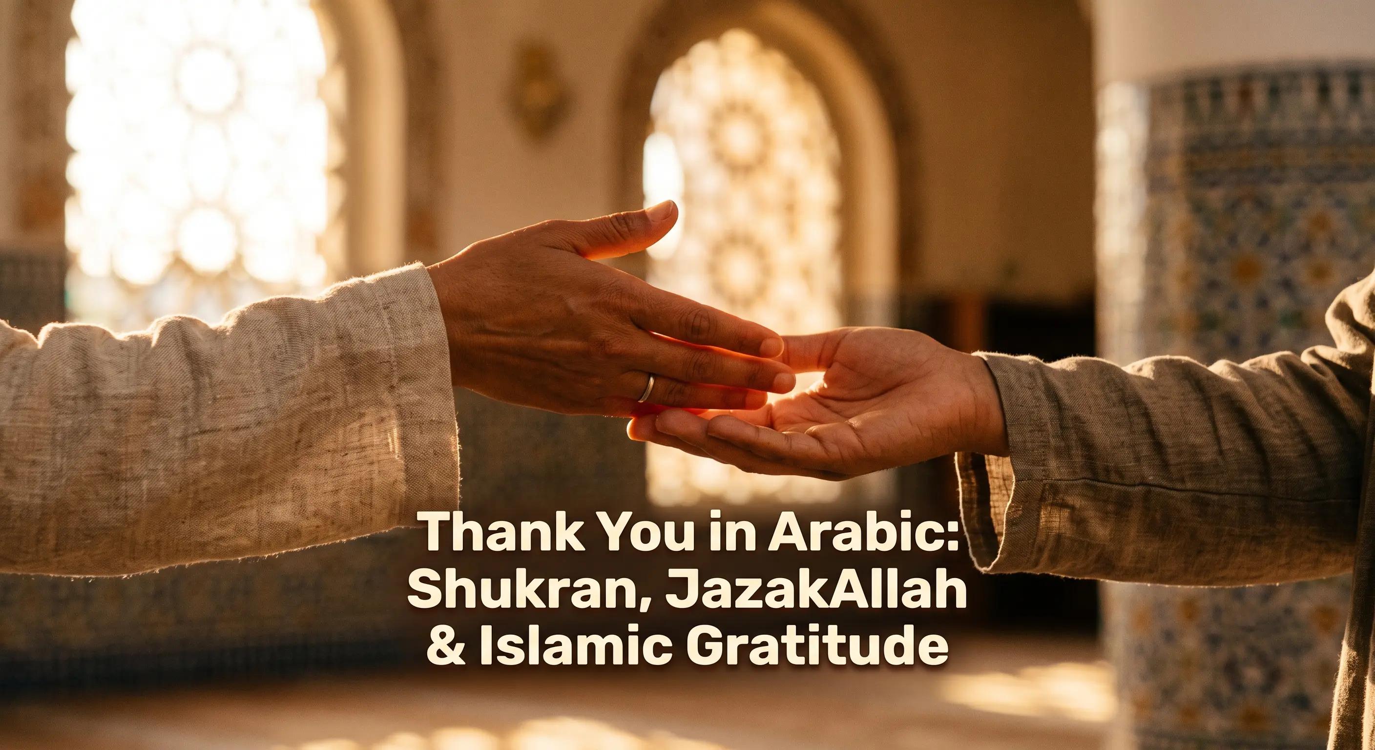 Thank You in Arabic: Shukran, JazakAllah & Islamic Gratitude