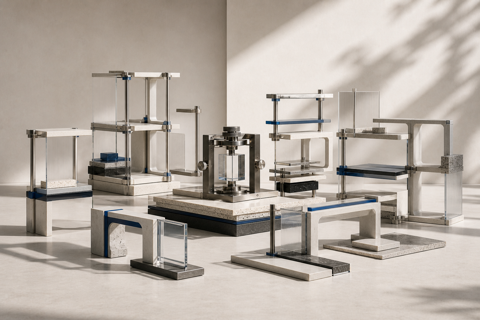 Related modular structures expanding from a consistent central core