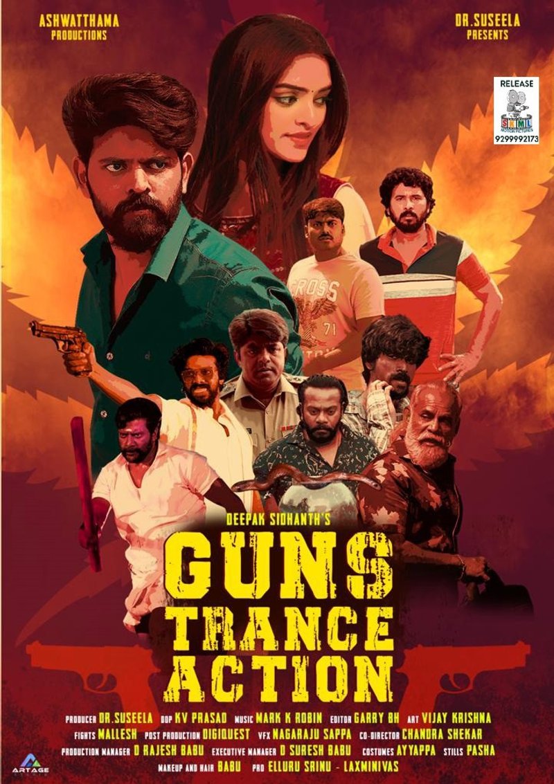 Guns trance action poster