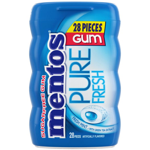 Mentos Pure Fresh Gum Fresh Mint - 28pc Bottle | Mentos US