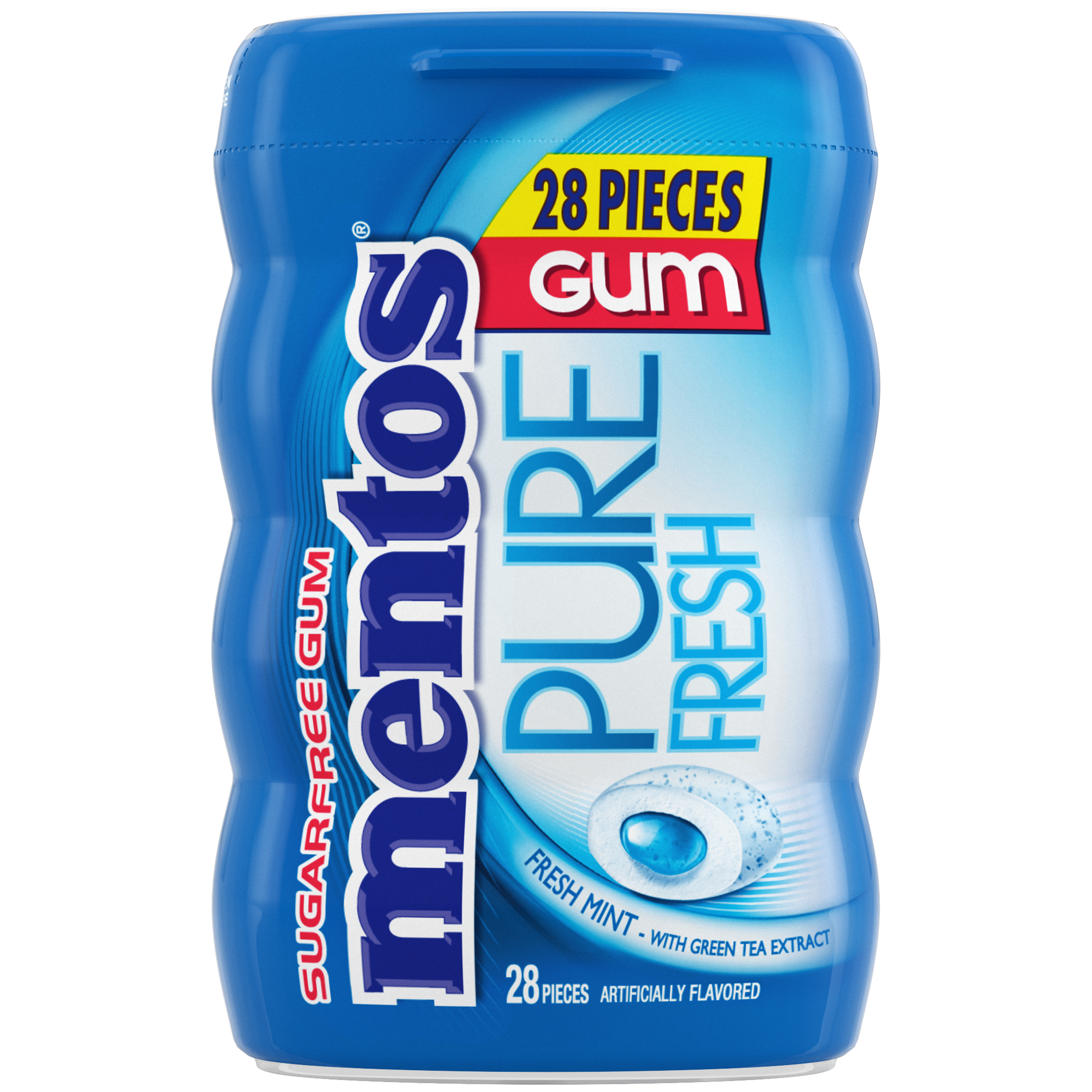 Mentos Pure Fresh Gum Fresh Mint - 28pc Bottle