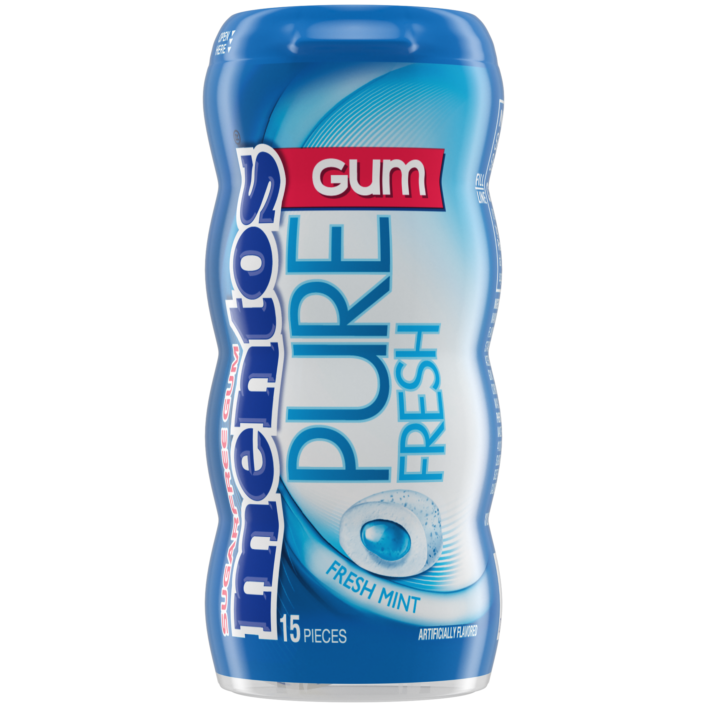 Mentos Pure Fresh Gum Fresh Mint - 15pc Pocket Bottle