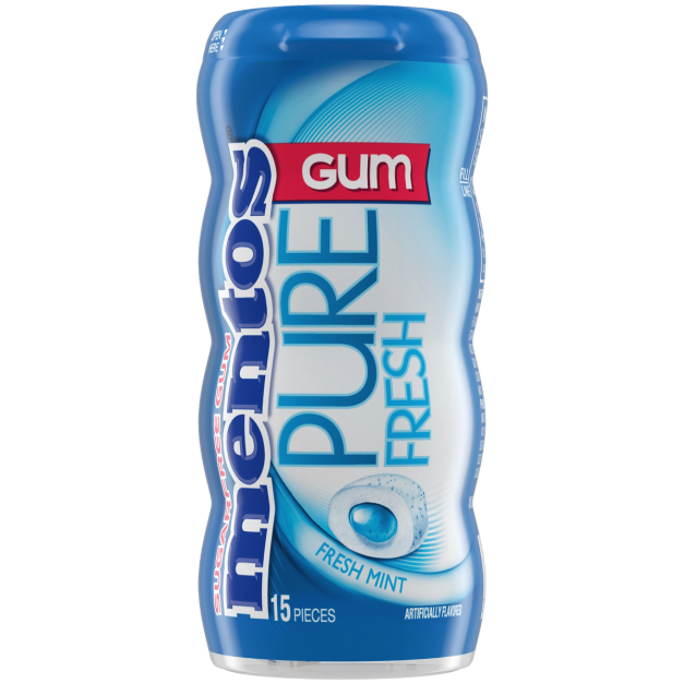 Mentos Pure Fresh Gum Fresh Mint - 15pc Pocket Bottle 