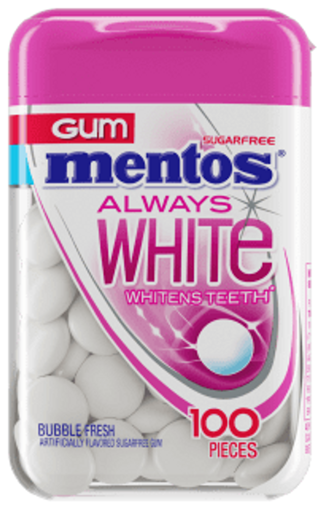 Mentos Always White Bubble Fresh - 100pc Bottle