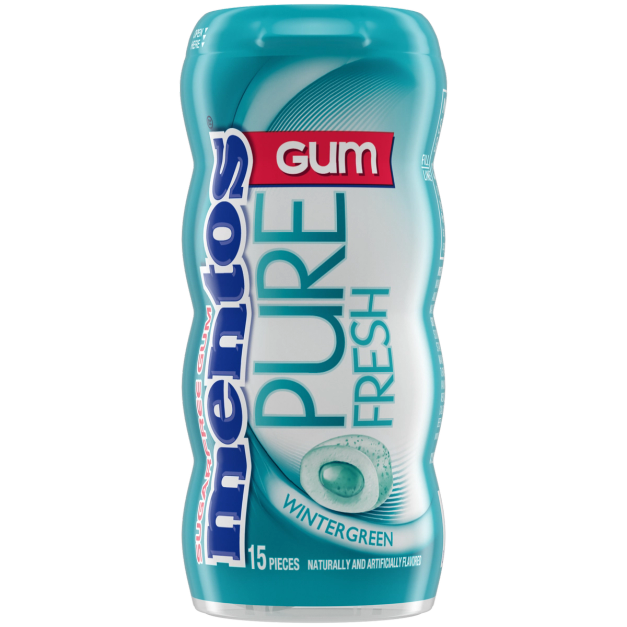 Mentos Pure Fresh Gum Wintergreen - 15pc Pocket Bottle | Mentos US