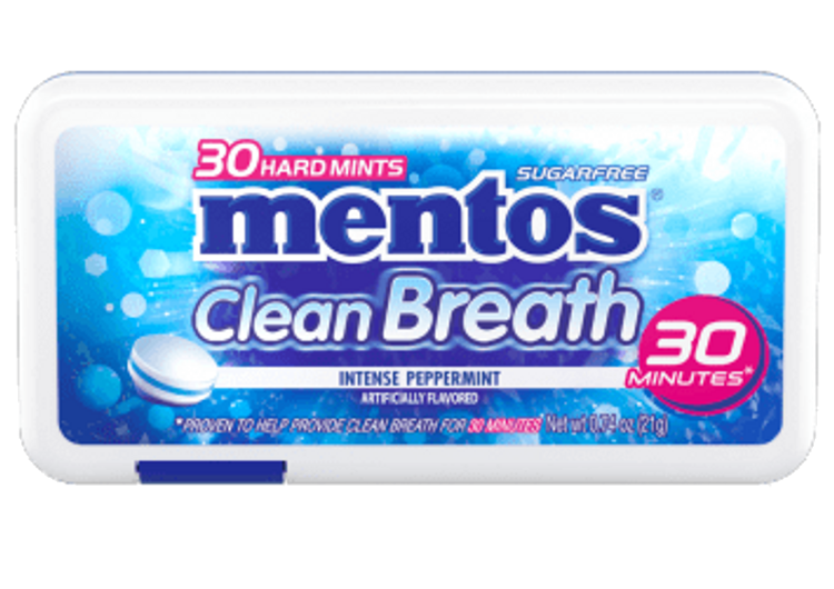 Mentos CleanBreath Mints Intense Peppermint - 30pc Pack