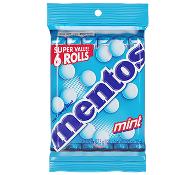 Mentos Chewy Mint Rolls Mint 6 Pack