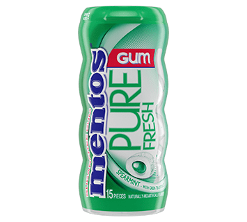 Mentos Pure Fresh Gum Spearmint - 15pc Pocket Bottle