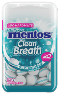 Mentos CleanBreath Mints Intense Wintergreen -150pc Bottle