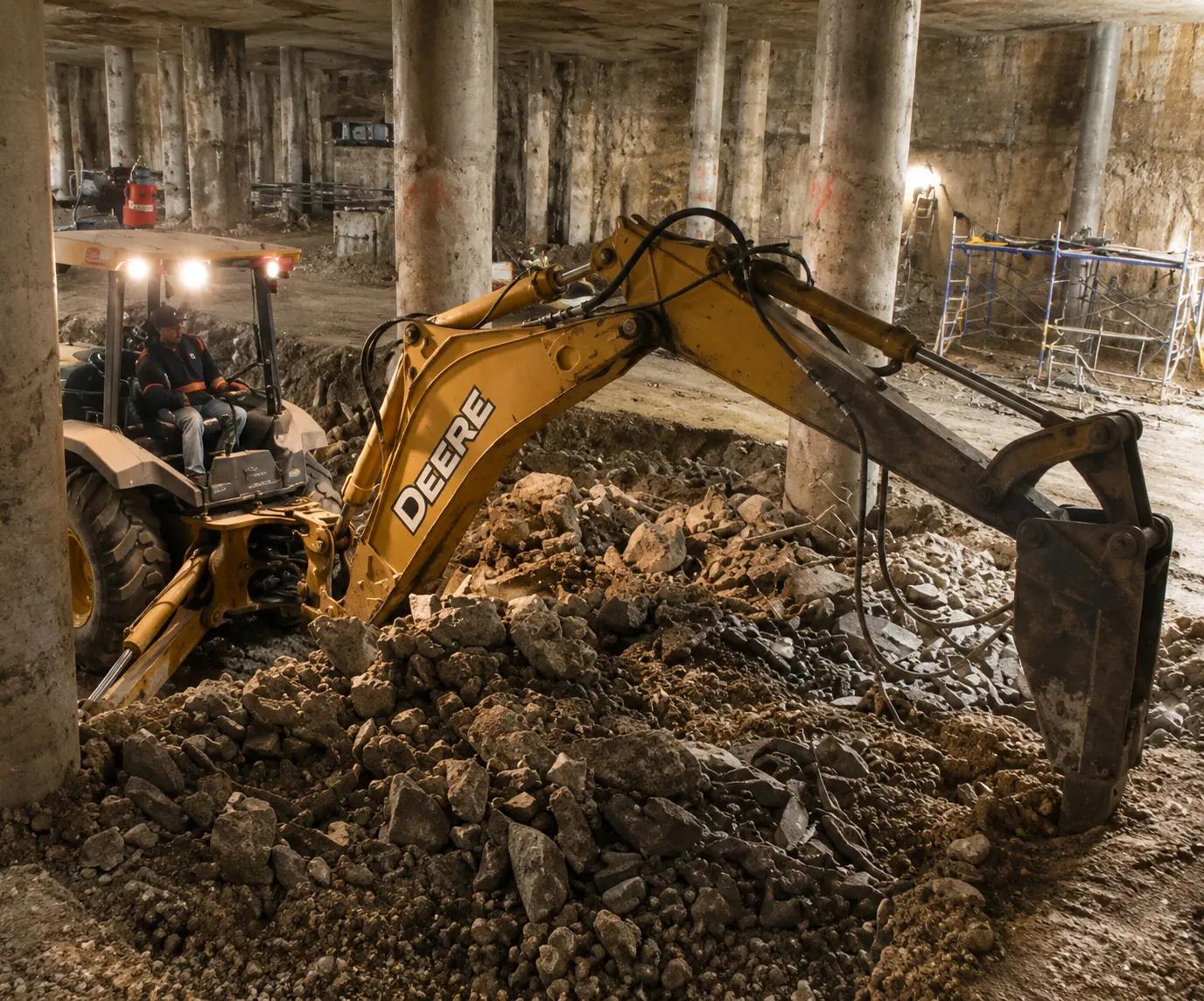 Excavadora trabajando en todo tipo de material — PUCSA Maquinaria