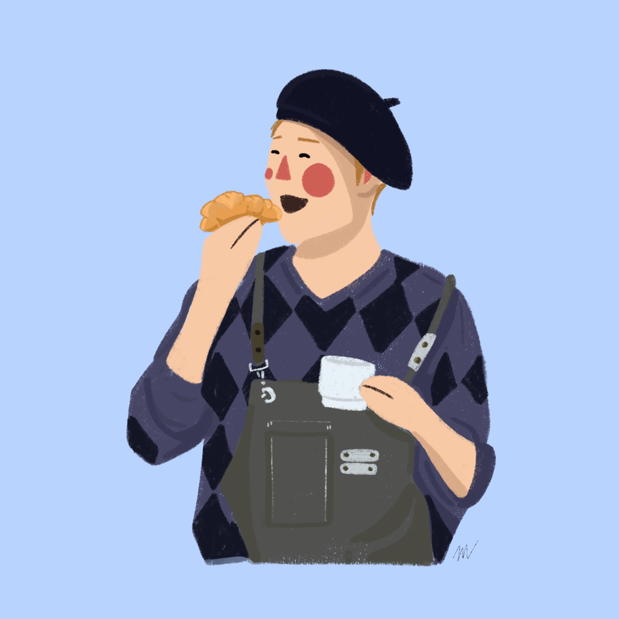 Pause Croissant — 르 프티 무슈 일러스트