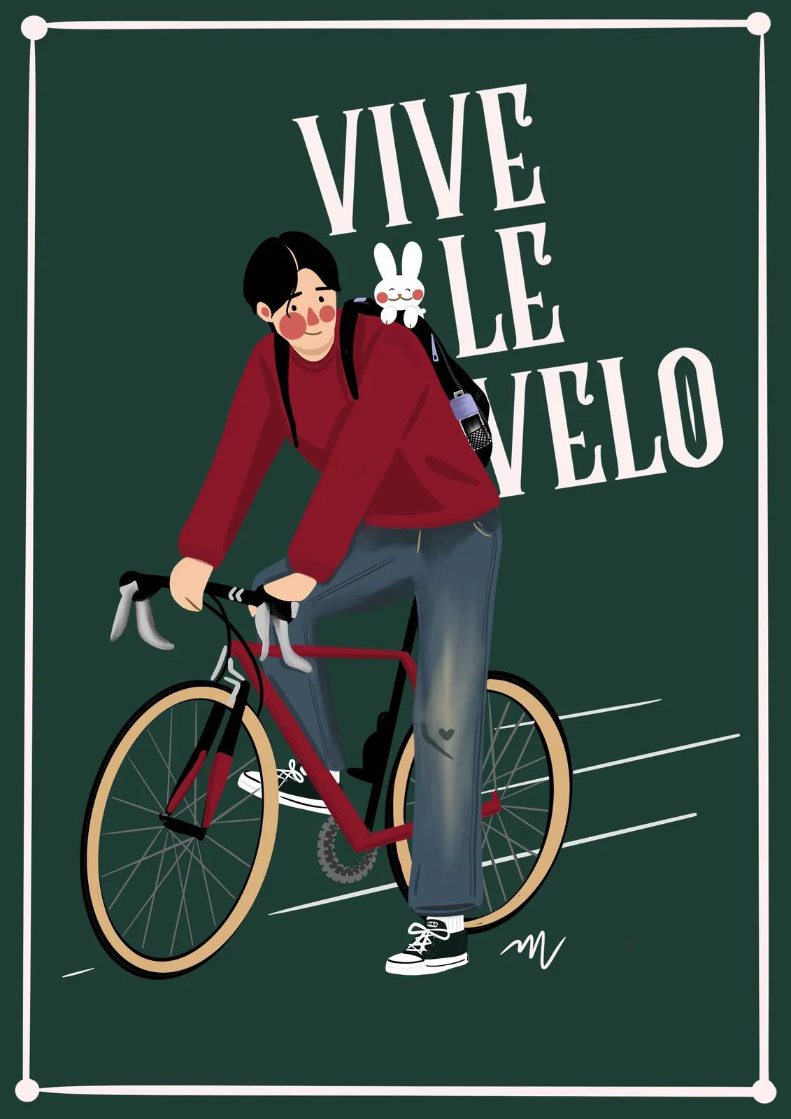Vive le vélo — 르 프티 무슈 일러스트