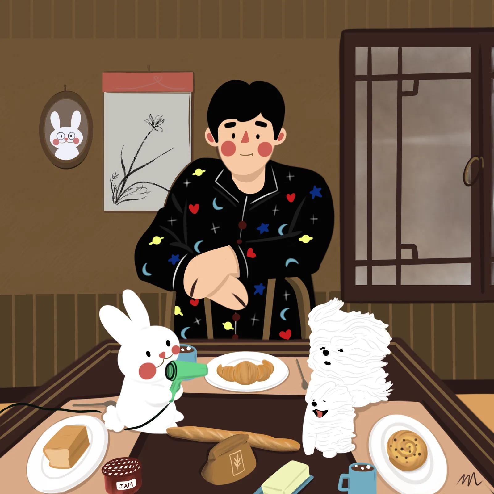 Un petit dej' joyeux — 르 프티 무슈 일러스트