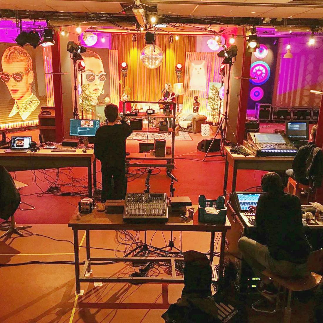 Foto van een livestream set-up