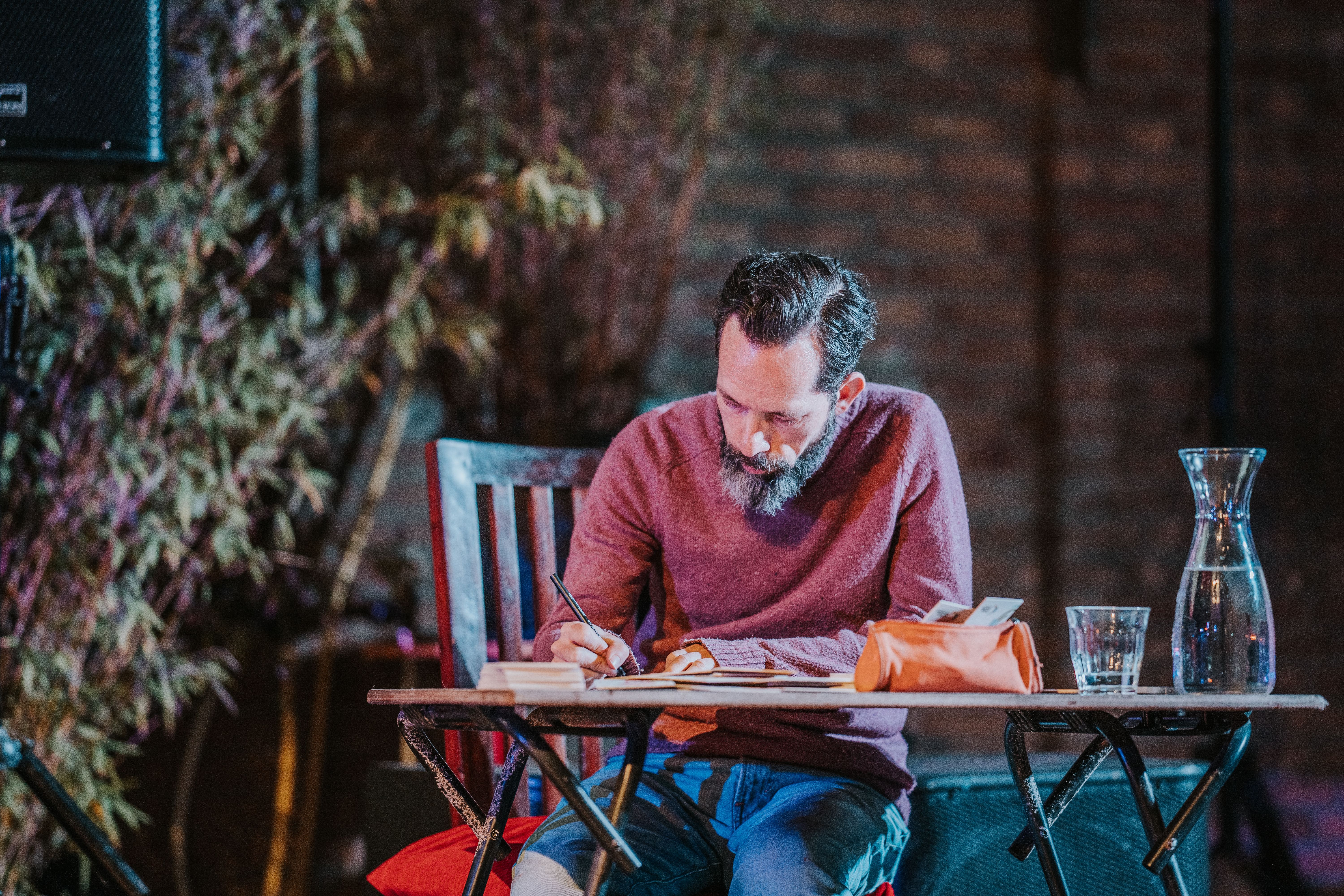 Photo of writing person